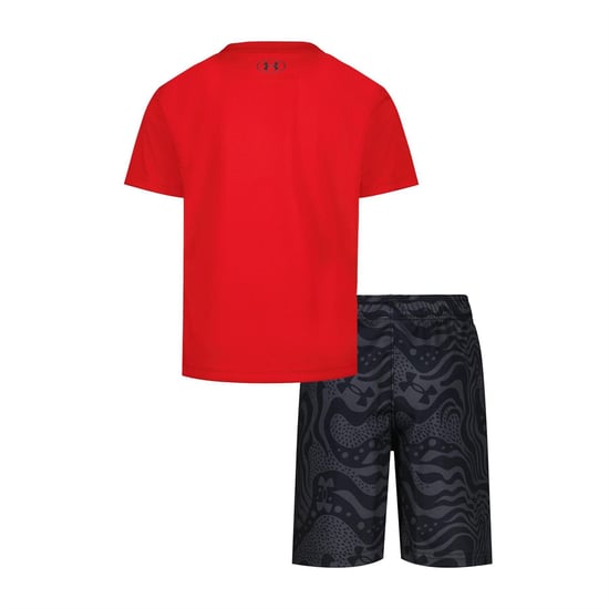 Under Armour - "Tech" T-Shirt und Shorts für Jungen (Rot/Schwarz) - Image 2