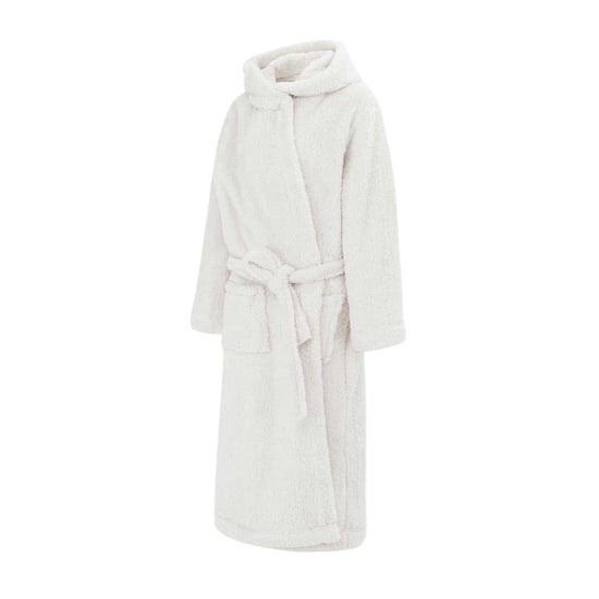 Linea - Morgenmantel für Damen, mit Kapuze, Fleece, Langärmlig (Grau) - Image 3