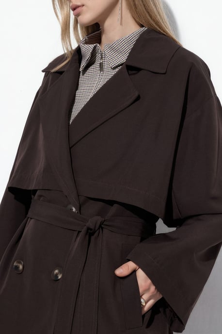 Zweireihiger Trenchcoat mit Gürtel - Image 4