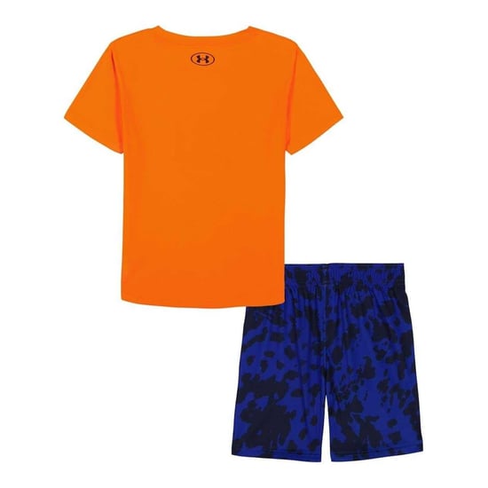 Under Armour - T-Shirt und Shorts für Kinder, meliert (Leuchtend Orange) - Image 2