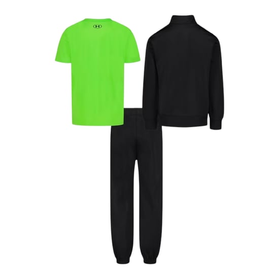 Under Armour - "Brawler" Trainingsanzug-Set für Kinder (Schwarz/Grün) - Image 2