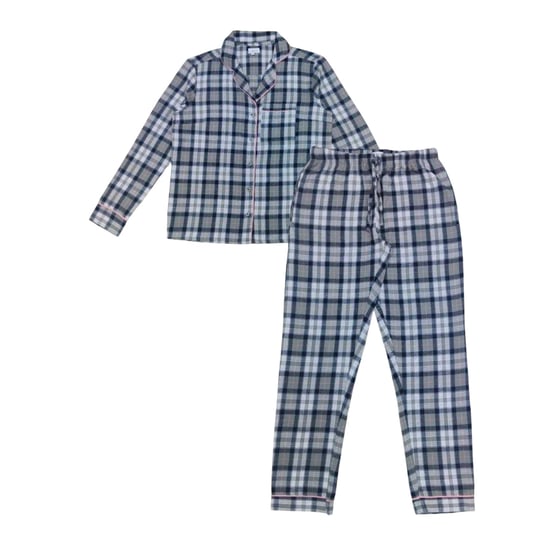 Linea - Schlafanzug mit langer Hose für Damen (1er-Pack) (Grau/Pink) - Image 1