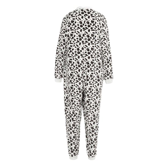 Linea - All-in-One Nachtwäsche für Damen, Fleece (Schwarz/Weiß) - Image 2