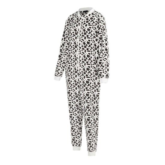 Linea - All-in-One Nachtwäsche für Damen, Fleece (Schwarz/Weiß) - Image 3