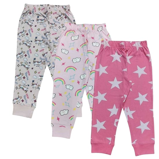 Star - Schlafanzug mit langer Hose für Kinder (3er-Pack) (Schwarz/Pink) - Image 4