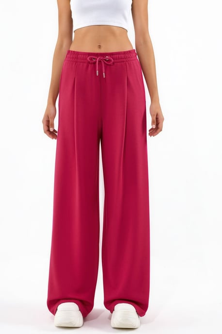 Modal Touch Plissierte Hose mit weitem Bein - Image 1