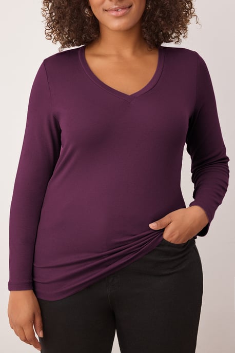 Trendyol Curve Damen Bordeaux Einfarbig Lang Tailliert Große Größen Blusen - Image 2