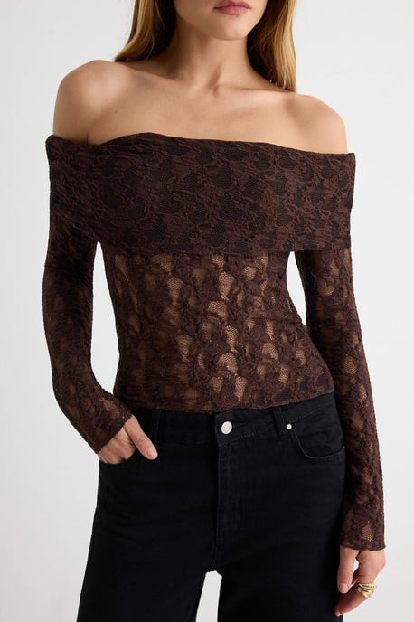 TRENDYOLMİLLA Damen Braun Einfarbig Lang Tailliert Blusen - Image 2