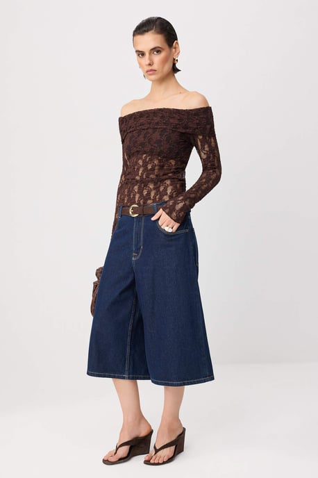 TRENDYOLMİLLA Damen Braun Einfarbig Lang Tailliert Blusen - Image 5