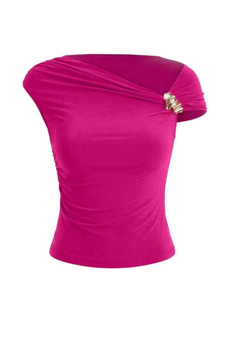 TRENDYOLMİLLA Damen Rosa Einfarbig Ärmellos Tailliert Blusen - Image 4