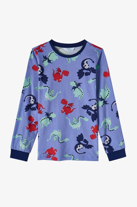 Penti Jungen-Pyjama-Set aus Baumwolle mit Drachenmuster und langen Ärmeln - Image 2