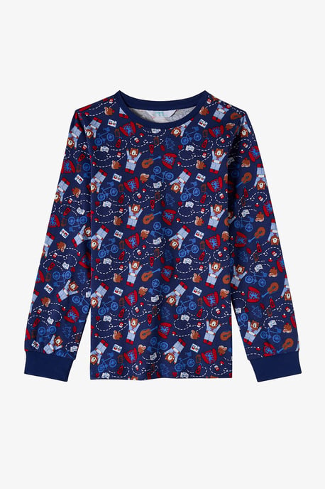 Penti Jungen Style Repeat Baumwolle Langarm-Pyjama-Set - Image 2