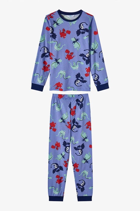 Penti Jungen-Pyjama-Set aus Baumwolle mit Drachenmuster und langen Ärmeln - Image 4