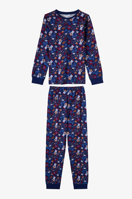 Penti Jungen Style Repeat Baumwolle Langarm-Pyjama-Set - Image 4