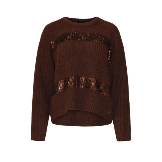Smashed Lemon Feinstrickpullover mit dezenten Paillettendetails | - Image 6