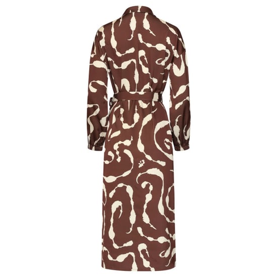 Smashed Lemon Midi-Blusenkleid mit abstraktem Print | - Image 2