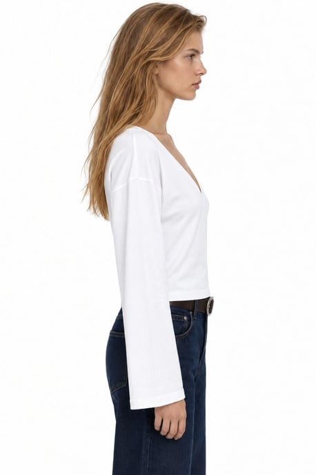 Busem Damen-T-Shirt aus Baumwolle und Elastan - Image 2