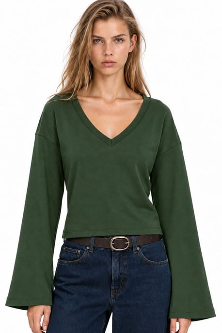 Busem Damen-T-Shirt aus Baumwolle und Elastan - Image 1