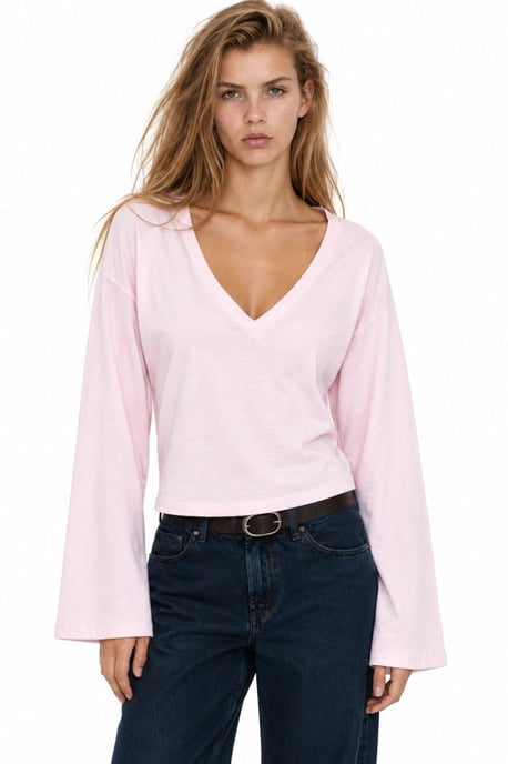 Busem Damen-T-Shirt aus Baumwolle und Elasthan - Image 1