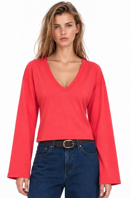 Busem Damen-T-Shirt aus Baumwolle und Elasthan - Image 1
