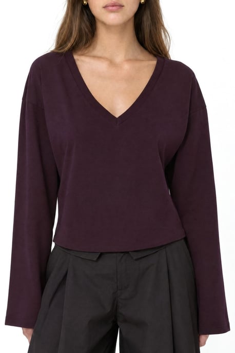 Damen-T-Shirt aus Baumwolle und Elasthan - Image 3