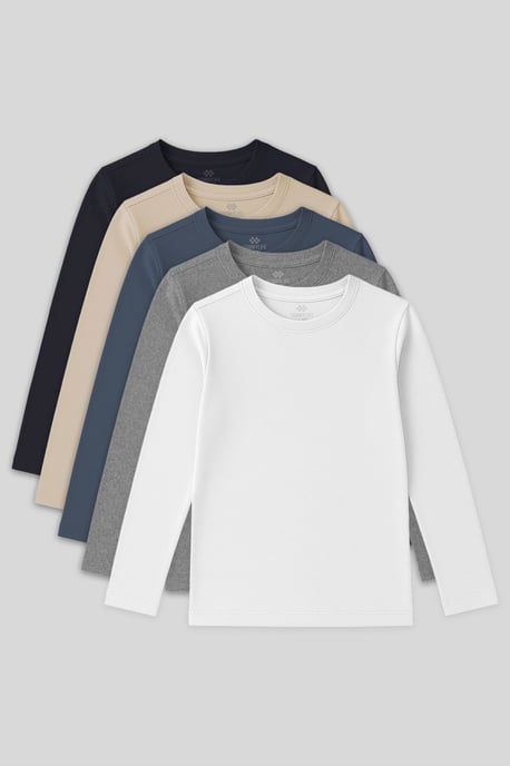 Kinder-Langarm-T-Shirt mit Rundhalsausschnitt - Image 1