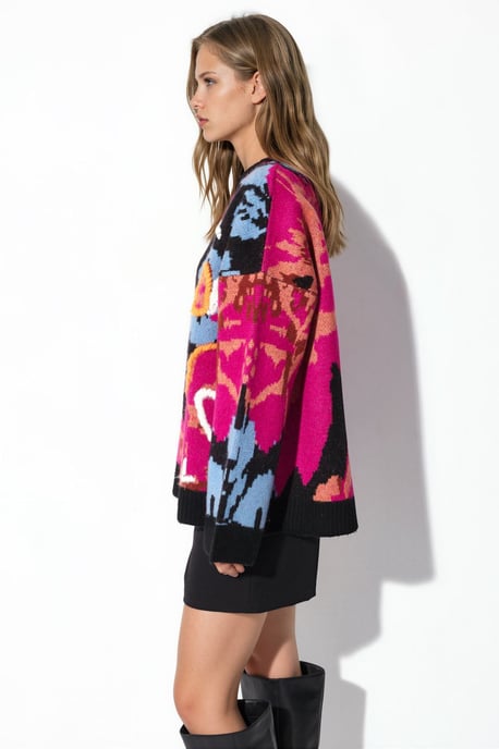 Jacquard Oversize-Strickpullover - Image 4
