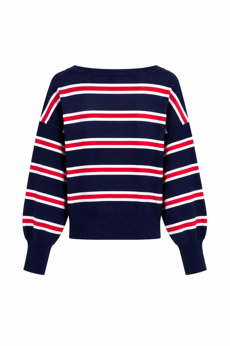 Rippstrickpullover mit U-Boot-Ausschnitt - Image 2