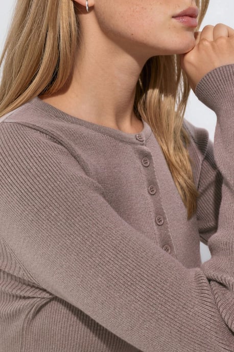 Langarm-Cardigan mit Knopfleiste - Image 4