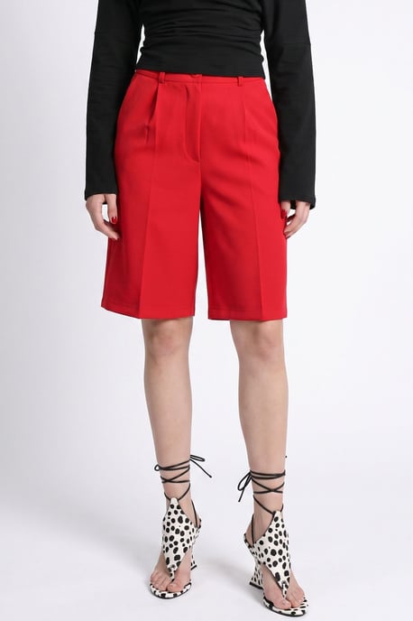 High-Waist Shorts mit weitem Bein und Tailoring-Schnitt - Image 1