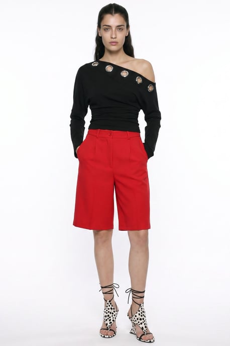 High-Waist Shorts mit weitem Bein und Tailoring-Schnitt - Image 3