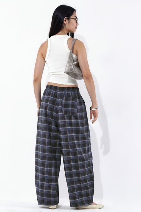 Hiccup Karierte Hose mit elastischem Bund und Taschendetail - Image 5