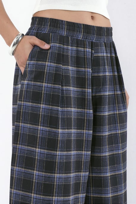 Hiccup Karierte Hose mit elastischem Bund und Taschendetail - Image 6