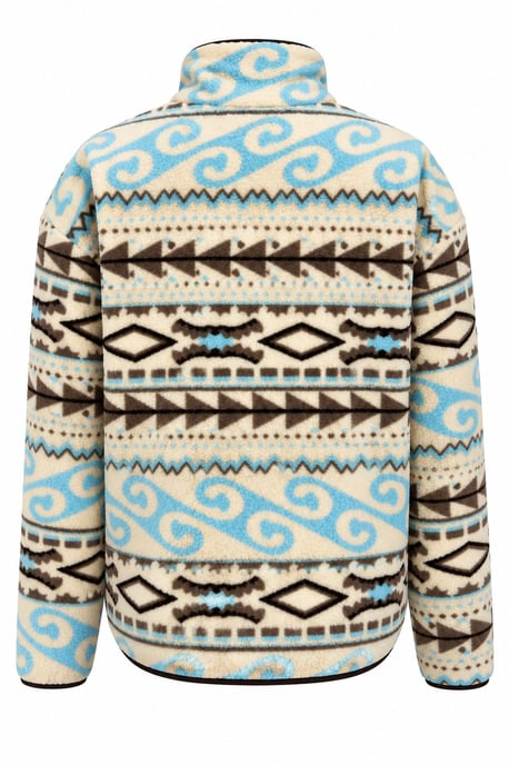 Mixray Damen-Sweatshirt mit geometrischem Muster und Reißverschlusskragen - Image 4