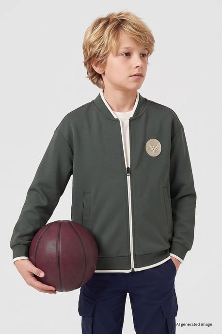 Youth Rundhals-Sweatshirt mit Reißverschluss - Image 1