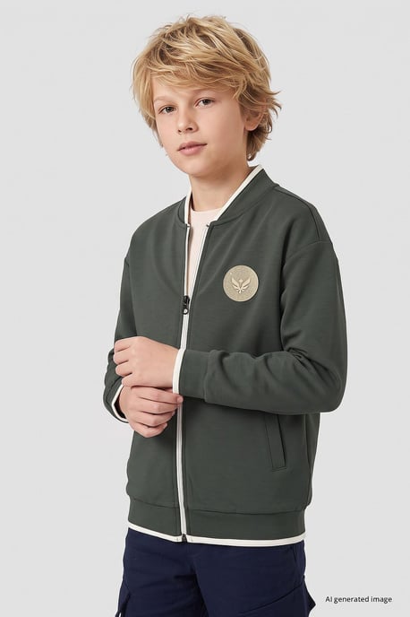 Youth Rundhals-Sweatshirt mit Reißverschluss - Image 4