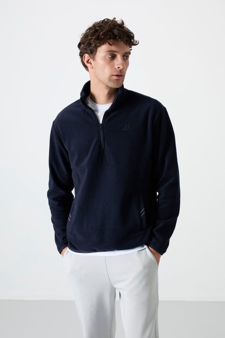 Tommy Life Herren-Sweatshirt mit Slim Fit und halbem Reißverschluss aus Plüsch - Image 2