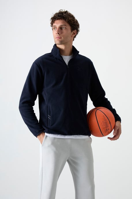 Tommy Life Herren-Sweatshirt mit Slim Fit und halbem Reißverschluss aus Plüsch - Image 5