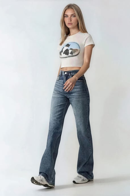 High-Waist-Jeans mit geradem Bein - Image 2