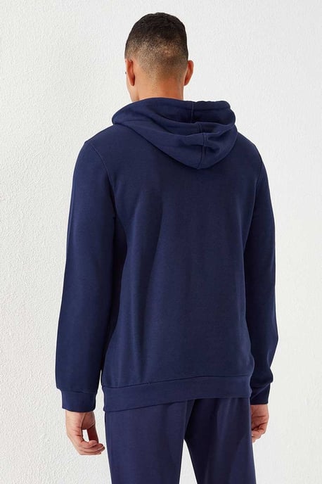 Tommy Life Herren-Sweatshirt mit Kapuze und Tasche, Unifarben - Image 4