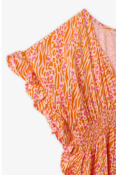 Penti Mädchen-Kaftan mit Safari-Leopardenprint und Pompons - Image 2