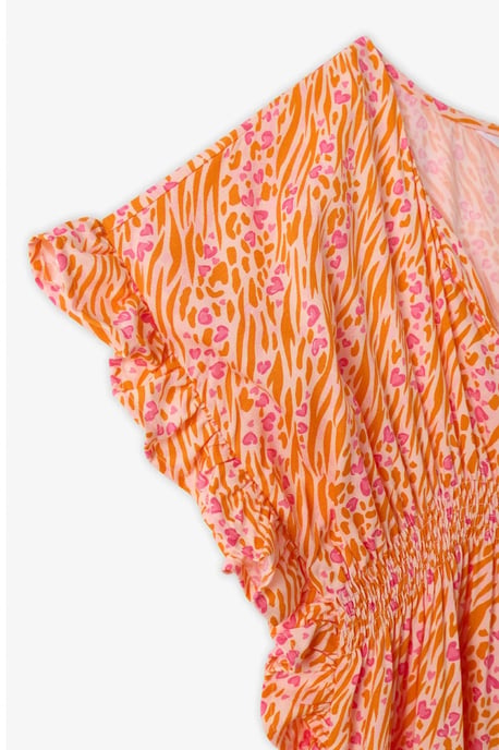 Penti Mädchen-Kaftan mit Safari-Leopardenprint und Pompons - Image 4