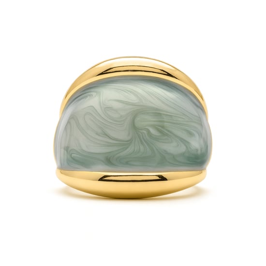 Luxenter Ring in grünem Lack in 18 karat Gelbgold - Sul - Image 5