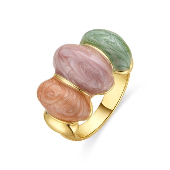 Luxenter-Ring wurde in 18 Karat Gelbgold und Pink Resin - Ismaly - Ismaly gefertigt - Image 1