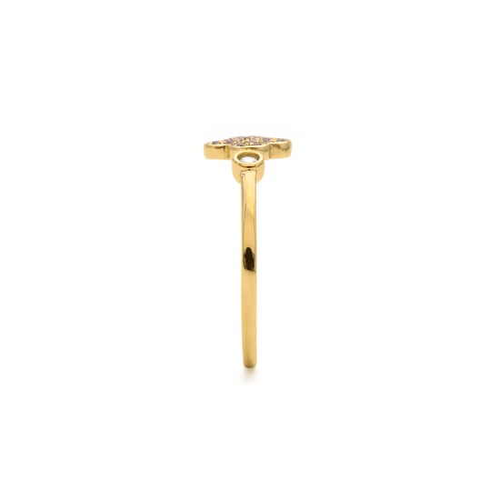 Luxenter-Ring aus 925 Sterlingsilber und Amethystzirkonia, gefertigt in 18-karat-Gelbgold – Esion - Image 3