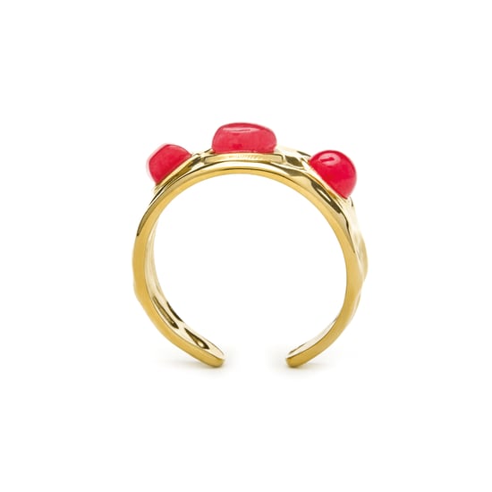 Luxenter-Ring wurde in 18-karat-Gelbgold und Korallen - Rekbas gefertigt - Image 5