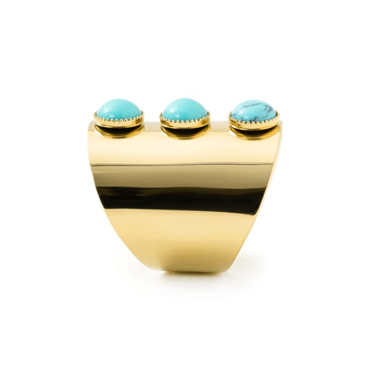 Luxenter Turquoise Ring wurde in 18 Karat Gelbgold - Isum - Image 3