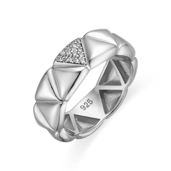 Luxenter-Ring aus 925 Sterlingsilber und brillantem Zirkonia mit Rhodium-Finish – Imwa - Image 1