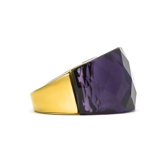 Luxenter Ring mit Onyx Hydrothermal Quarz in 18 Karat Gelbgold – Fadino - Image 3