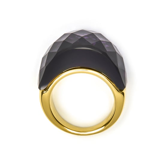 Luxenter Ring mit Onyx Hydrothermal Quarz in 18 Karat Gelbgold – Fadino - Image 6